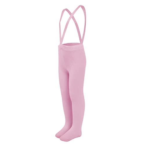 Cesarah Kinderstrumpfhose mit Trägern, Made in Europe, 100% Baumwolle, Modell ‘Noah’, Rosa, 56/62 von Cesarah