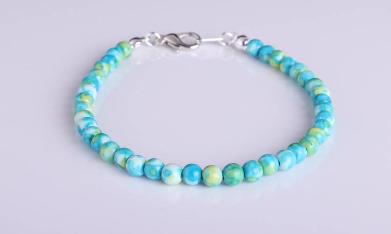 Aqua Blue Ocean Jade Armband Aqua Blue Ocean Jade Armband von CestBelleByMimi