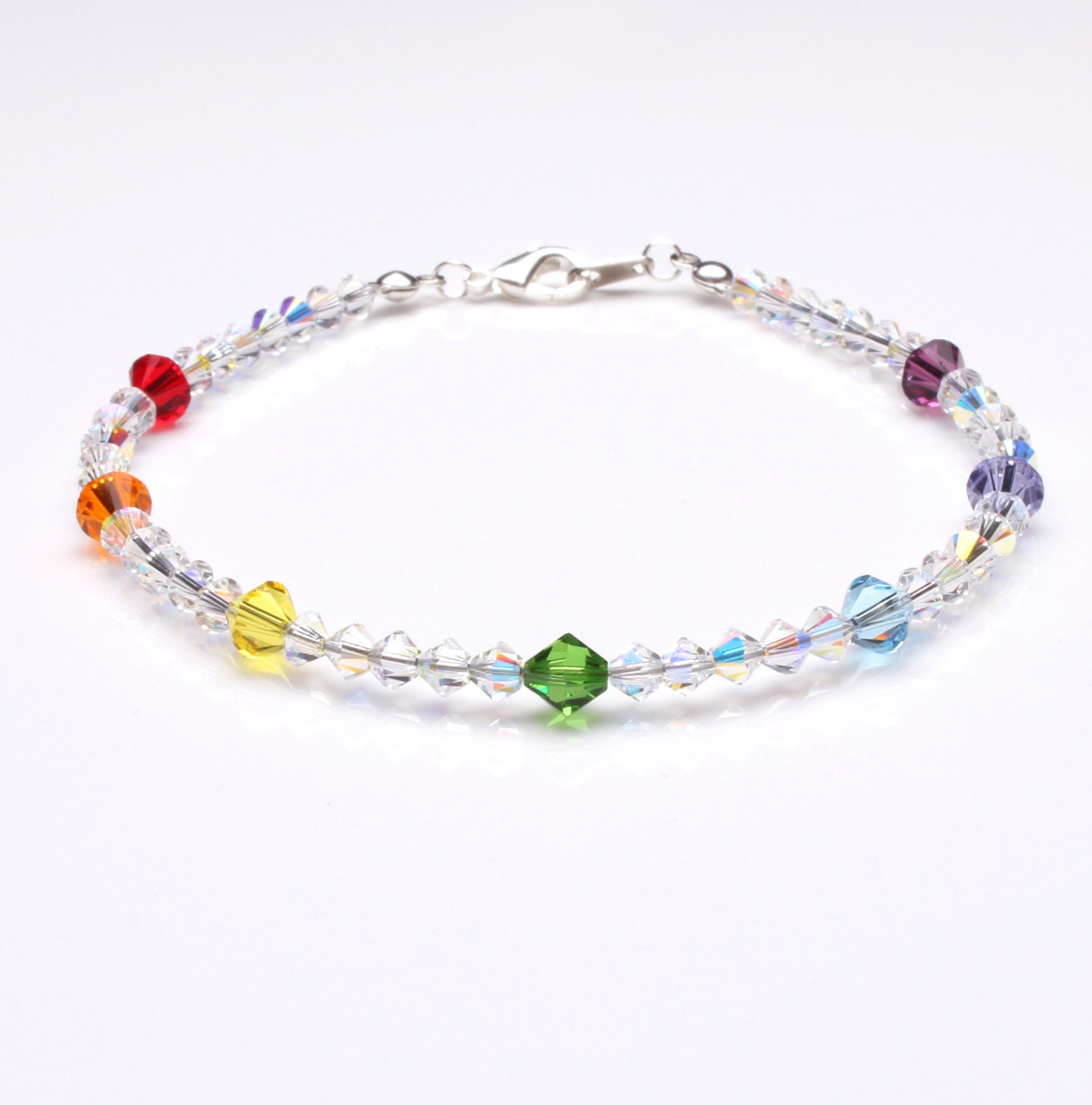 Crystal Clear Ab Und Chakra/stolz/Regenbogen Farbe Armband Crystal Clear Ab Und Chakra/stolz/Regenbogen Farbe Armband von CestBelleByMimi
