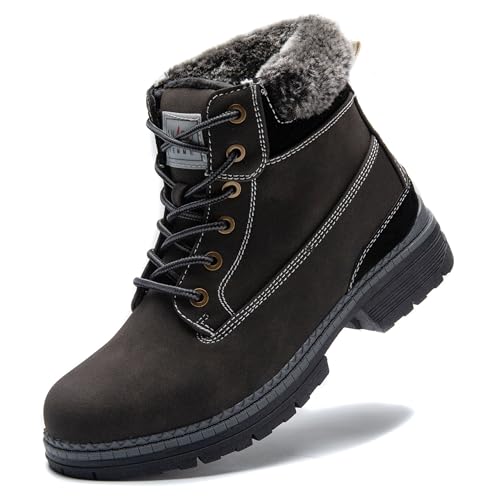 Cestfini Winterschuhe Damen Boots Warm Gefütterte Wanderstiefel Wasserdicht Trekking-Schuhe Outdoor Wanderschuhe Winterboots Schneestiefel RTW19-DE-BLACK-37 von Cestfini