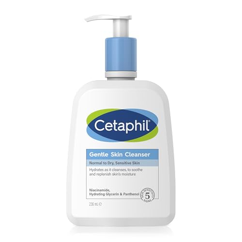 Cetaphil Gentle Skin Cleanser 473ml, seifenfreie Körper- & Gesichtswäsche für Frauen & Männer, spendet Feuchtigkeit mit Niacinamid, vegan freundlich von Cetaphil