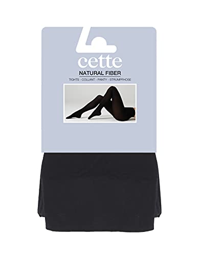 Cette Strumpfhose aus Wolle, Winterstrumpfhosen für Damen, 100 DEN, Grau, Schwarz, Made in Italy (Grau, M) von Cette