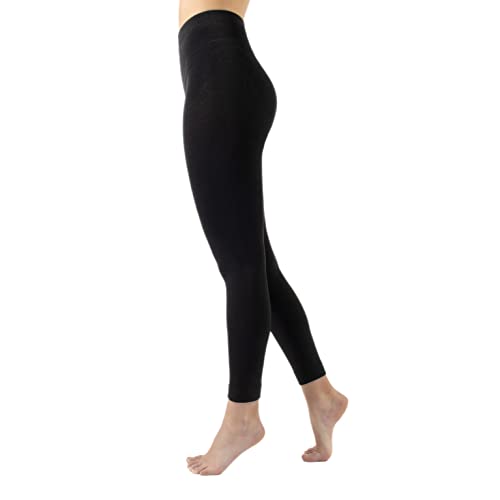 Cette Pack 1/2 Paare - Thermo - Strumpfhose ohne Füße, blickdichte Strumpfhose, Winter Leggings, Fleece-Futter, Warme Leggings | 300 DEN | SCHWARZ| S/M, M/L, L/XL (L-XL, Schwartz) von Cette