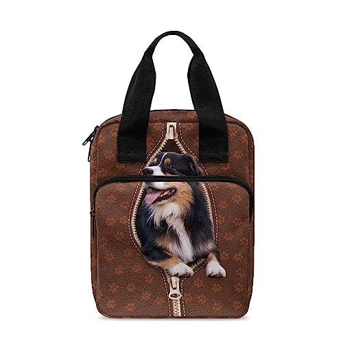 Ceudet AFlowers Bibeltaschen für Herren, Bibelhülle für Damen, Bibel mit Griff, Bibelbuchtasche mit Reißverschlusstasche, Schäferhund Pfote, Einheitsgröße von Ceudet