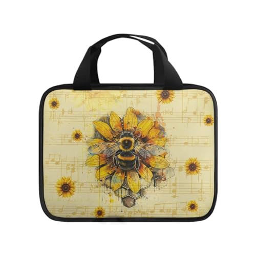 Ceudet Bees and Flowers03 Bibelhülle für Damen, Bibeltragetasche für Damen, Bibeltasche, Bibeltasche, Bibeltasche, Tasche für Damen, Bibelhalter, Bibeltasche, Bibeltasche, Bienen Sonnenblumen von Ceudet