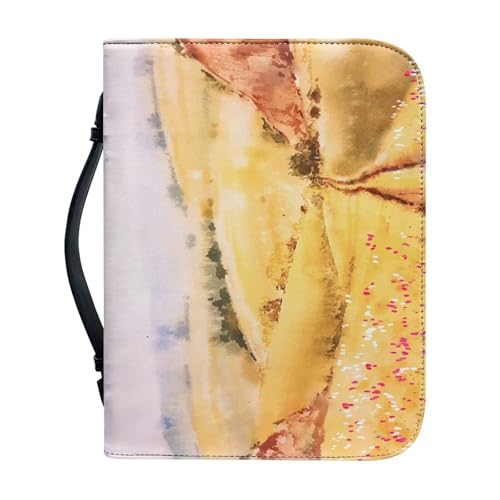 Ceudet Bibelhülle aus Leder, Schneeszene, Bibeltasche für Damen, Herren, Bibelhüllen für Damen, PU-Leder, Bibelhülle mit Reißverschluss, große Bibel-Tragetasche, passend für Bibelhalter, Tasche für von Ceudet