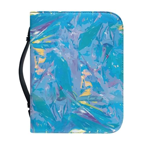 Ceudet Bibelhülle aus Leder, Schneeszene, Bibeltasche für Damen, Herren, Bibelhüllen für Damen, PU-Leder, Bibelhülle mit Reißverschluss, große Bibel-Tragetasche, passend für Bibelhalter, Tasche für von Ceudet