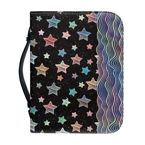 Ceudet Bibelhülle aus Leder, Schneeszene, Bibeltasche für Damen, Herren, Bibelhüllen für Damen, PU-Leder, Bibelhülle mit Reißverschluss, große Bibel-Tragetasche, passend für Bibelhalter, Tasche für von Ceudet