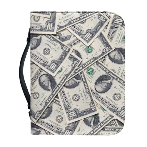 Ceudet Bibelhülle aus Leder, Schneeszene, Bibeltasche für Damen, Herren, Bibelhüllen für Damen, PU-Leder, Bibelhülle mit Reißverschluss, große Bibel-Tragetasche, passend für Bibelhalter, Tasche für von Ceudet