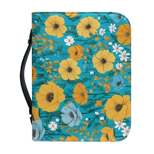 Ceudet Bibelhülle aus Leder für Damen und Kinder, Bibeltragetasche, Gelbe Blumen 01, M Ceudet Bibelhülle aus Leder für Damen und Kinder, Bibeltragetasche, Gelbe Blumen 01, M von Ceudet