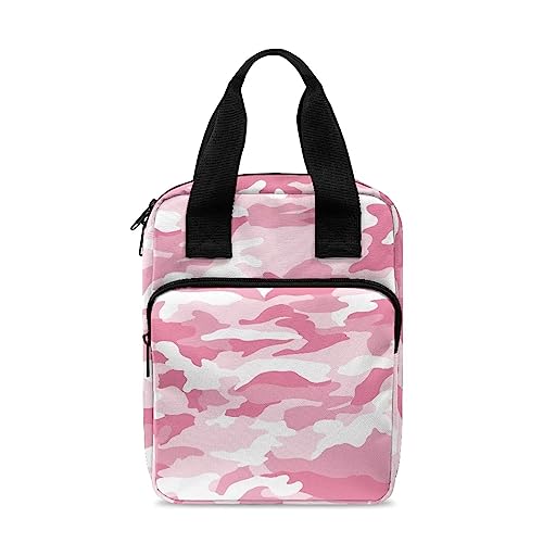 Ceudet Bibelhülle für Damen, Bibelhülle, Bibelhüllen, Tragetasche, Bibeltasche für Herren, mit Reißverschlusstasche, Rosa Kuh-Punkte, Einheitsgröße von Ceudet