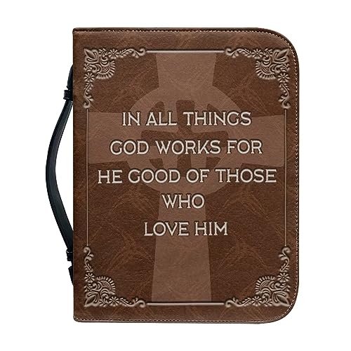 Ceudet Bibelhülle für Damen, Motiv: Sonnenblume und Schmetterling, für Studium, Bibelhüllen, Bibel-Organizer, Tasche, PU-Leder, Bibelhüllen, kruez, XL von Ceudet