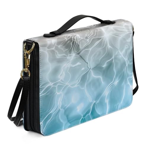 Ceudet Bibelhülle für Damen und Herren, Leder, Bibelzubehör, Bibeltasche, Tragetasche, Buchumschlag für Hardcover, Ripple, xl von Ceudet