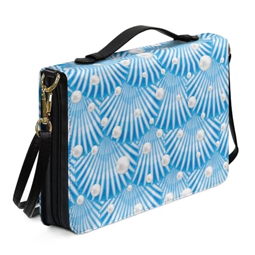 Ceudet Bibelhülle für Damen und Herren, Leder, Bibelzubehör, Bibeltasche, Tragetasche, Buchumschlag für Hardcover, pearl, xxl von Ceudet