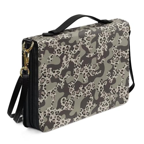 Ceudet Bibelhülle für Damen und Herren, Leder, Western-Bibelhülle, Bibelhüllen für Damen und Herren, mit Taschen, tiermotiv, L von Ceudet