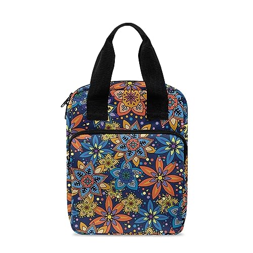 Ceudet Bibelhülle für Damen und Herren, Motiv: Kirschfrucht, Gänseblümchen, Blumenmuster, rosa Druck, Bibelhülle mit mehreren Taschen, Bibelbuch-Tragetasche mit Stiftfächern und starkem Griff, von Ceudet