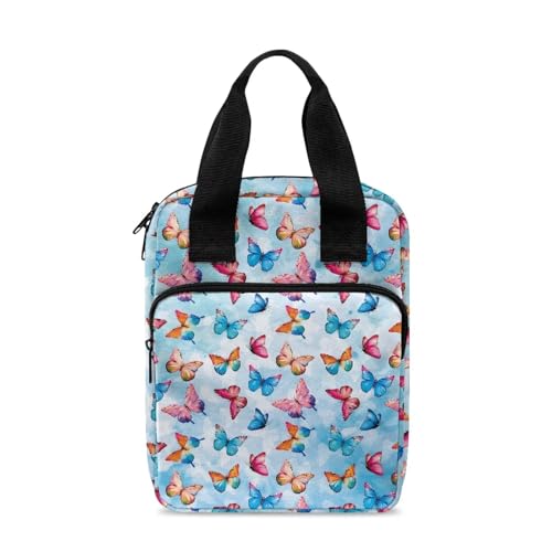 Ceudet Bibelhülle mit Lesezeichen, Bibeletui für Damen und Herren, Bibeltasche mit Reißverschlusstasche, Gradient Butterfly, Einheitsgröße von Ceudet