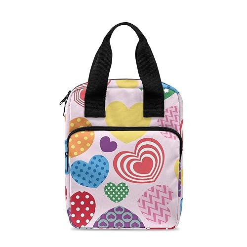 Ceudet Bibelhülle mit Rosenmuster, für Damen und Herren, Bibelbuchhülle, Bibeltasche mit Griff und Reißverschlusstasche, Bibeltasche mit Stifthaltern, Herz-Oster-Stil, Einheitsgröße von Ceudet