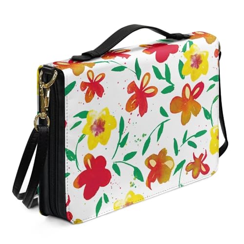 Ceudet Bibelhüllen für Damen und Herren, Leder, Bibelhüllen, Bibeltaschen für Damen, Tragetasche, personalisierbar, safrangelb, M von Ceudet