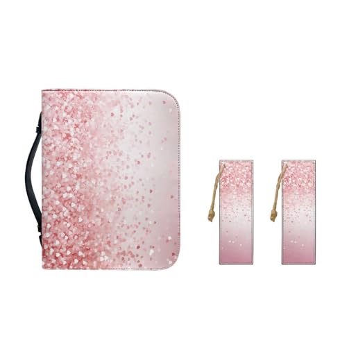 Ceudet Bibelhüllen mit Oster-Sonnenblumenkreuz für Damen, wasserdicht, PU-Leder, Bibeltasche, Kirchentasche, Bibelschutz mit Reißverschlusstasche und Lesezeichen, Größe XXL, Valentine Shining Love von Ceudet