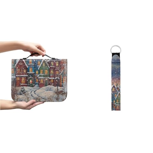 Ceudet Bibelhüllen mit Rosen-Schmetterlingen, für Männer und Frauen, Bibelhüllen, PU-Leder, große Größe, Schlüsselanhänger, multifunktionaler Schlüsselanhänger, Haus, M(9.2*6.3*1.6 inches) von Ceudet