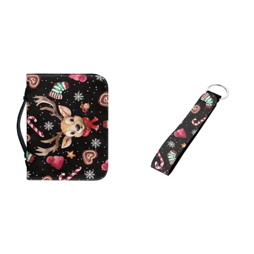 Ceudet Bibelhüllen mit Rosen-Schmetterlingen, für Männer und Frauen, Bibelhüllen, PU-Leder, große Größe, Schlüsselanhänger, multifunktionaler Schlüsselanhänger, Niedliches Hirsch, 2XL(12*9*2.4 inches) Ceudet Bibelhüllen mit Rosen-Schmetterlingen, für Männer und Frauen, Bibelhüllen, PU-Leder, große Größe, Schlüsselanhänger, multifunktionaler Schlüsselanhänger, Niedliches Hirsch, 2XL(12*9*2.4 inches) von Ceudet