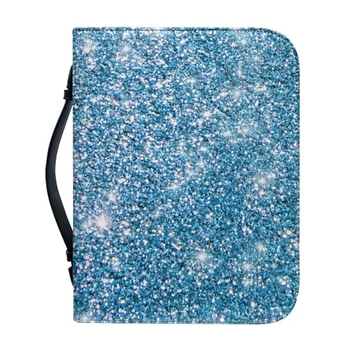 Ceudet Bibelschutz, Leder-Bibelhüllen für Männer und Frauen, Abdeckung für Bibel, Blauer Kristall, M von Ceudet