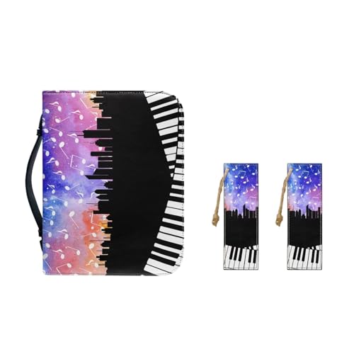 Ceudet Bibeltasche aus PU-Leder mit Lesezeichen, Bibelhülle für Damen und Mädchen, tragbar, modisch, Stadtkonzert, M-9.2"x6.3"x1.6" von Ceudet