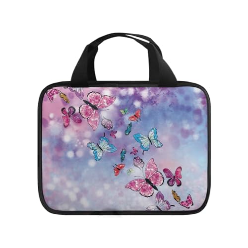 Ceudet Bibeltragetasche für Damen und Herren, Bibelhülle, Bibeltragetasche, Rosa und blauer Schmetterling, Einheitsgröße von Ceudet