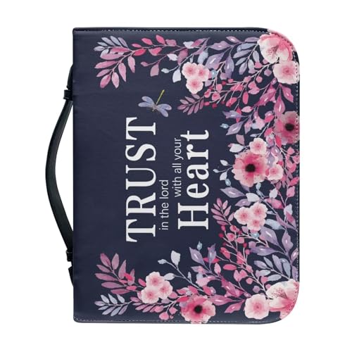 Ceudet Buchumschläge für Hardcover, große Bibelhülle für Damen und Herren, Buchumschläge für Bibeln, Rosa / Gänseblümchendesign, L von Ceudet