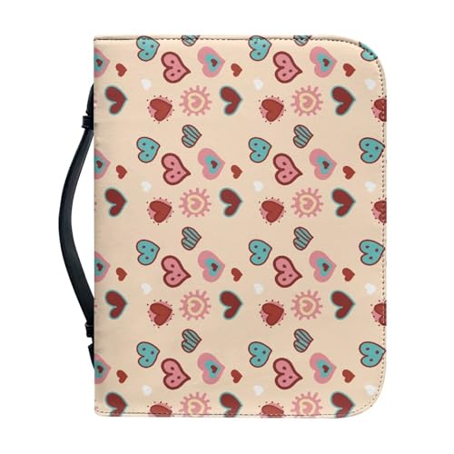 Ceudet Gelbe Bibeltasche, Leder, Grün, Liebe, Bibeltasche für Damen, Herren, Bibelhüllen für Damen, PU-Leder, Bibelhülle mit Reißverschluss, große Bibel-Tragetasche, passend für Bibelhalter, Tasche von Ceudet