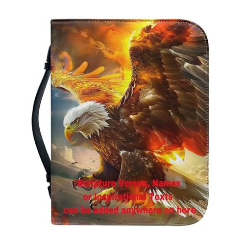 Ceudet Personalisierte Bibelhüllen, Bibelhülle, Mädchen, Buch-Tragetasche für Kinder, Schrift, Kirchentasche, Bibel mit Griff, Reißverschlusstasche, personalisierbar A, M, Individueller von Ceudet