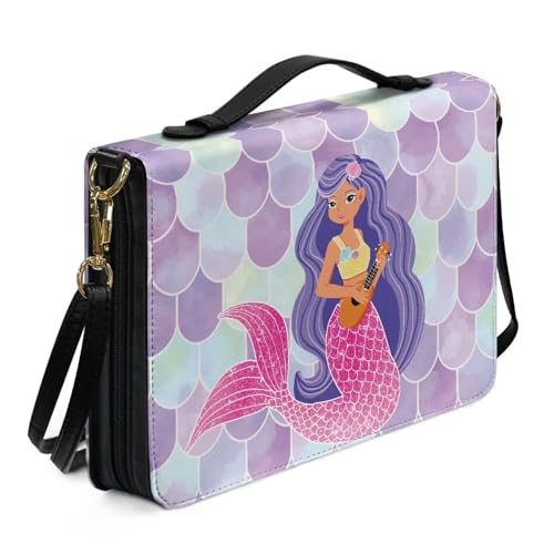 Ceudet Personalisierte Bibelhüllen für Damen, Herren, Kinder, Bibelhüllen für Mädchen, Jungen, Bibelhüllen für Damen und Herren, mit Taschen, Meerjungfrauen, xl von Ceudet