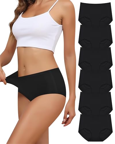 Cevapro Nahtlose Unterwäsche Damen Mittlerer Taille Seamless Unterhosen Frauen Hipster Bequeme Weich Elastisch Atmungsaktiv 3D Hüfts Panties Multipack 6er Pack von Cevapro