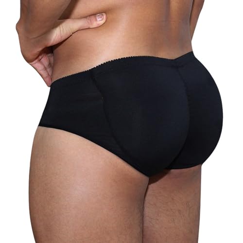 Cexiakong Herren Boxershorts Kompression Push Up Po Unterhose Bauchweg Figurformende Unterwäsche Butt Lifter Hohe Taille Shapewear Body Shaper Atmungsaktive Trainingsshorts Retroshorts von Cexiakong