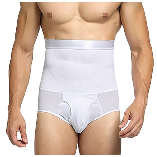 Cexiakong Herren Hohe Taille Figurformende Unterwäsche Bauchweg Unterhose Funktionsunterwäsche Shapewear Slip Herren Slip Baumwolle mit Modellierender Bauchbinde Licht Soft von Cexiakong