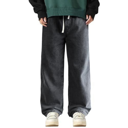 Cexiakong Herren Jeans - Baggy Jeans Y2k Style - Hellblau, Grau - XXL - Jogger - Weite Bein - Langer Schnitt - Maschinenwaschbar, Schweißfrei von Cexiakong