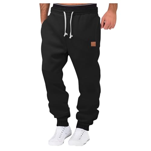 Cexiakong Jogginghose Herren Baumwolle Sporthose Herren Lang mit Reissverschluss Taschen Slim Fit Jogginghose mit Reißverschlusstaschen Ideal für Alltag und Sport Bequem Weich Herbst Trekkinghose von Cexiakong