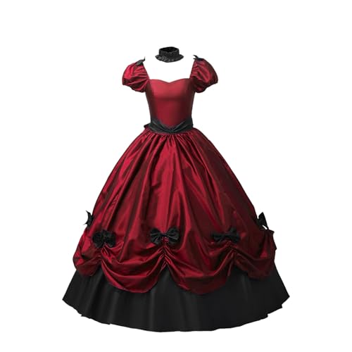 Damen Mittelalter Kleidung Renaissance Prinzessin Kleider Barock Rokoko Kleidung Lolita Viktorianisches Königin Maxikleider Elegant Abendkleider Cocktailkleid Party A Linie Kleid von Cexiakong