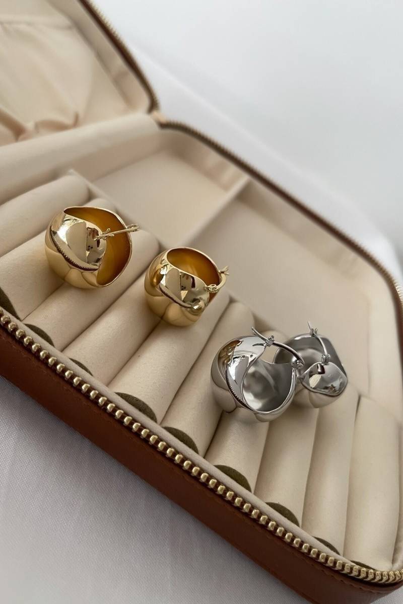 Ohrringe Kugel, Korb Gold-Silber Ohrringe Kugel, Korb Gold-Silber von CeylantianaShop