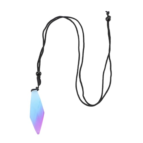 Cffuvros glüht in der dunklen Kristallkette für Frauen, lustiger Harzheimer mit leuchtend gefrostetem Finish, einzigartige unregelmäßige Form Mode -Schmuck Nacht Tag Kleidung (Blau lila) von Cffuvros