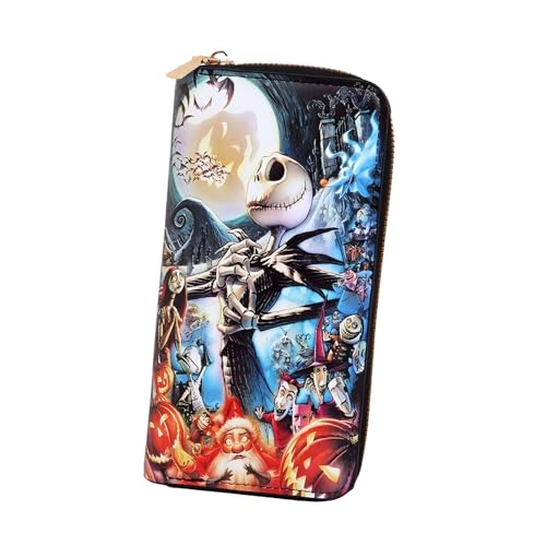 Cfiriec Halloween Horror Skelington Wallet Gift The Nightmar Before Christmas Jack and Saly Wallet for Boys Girls, 6, G von Cfiriec