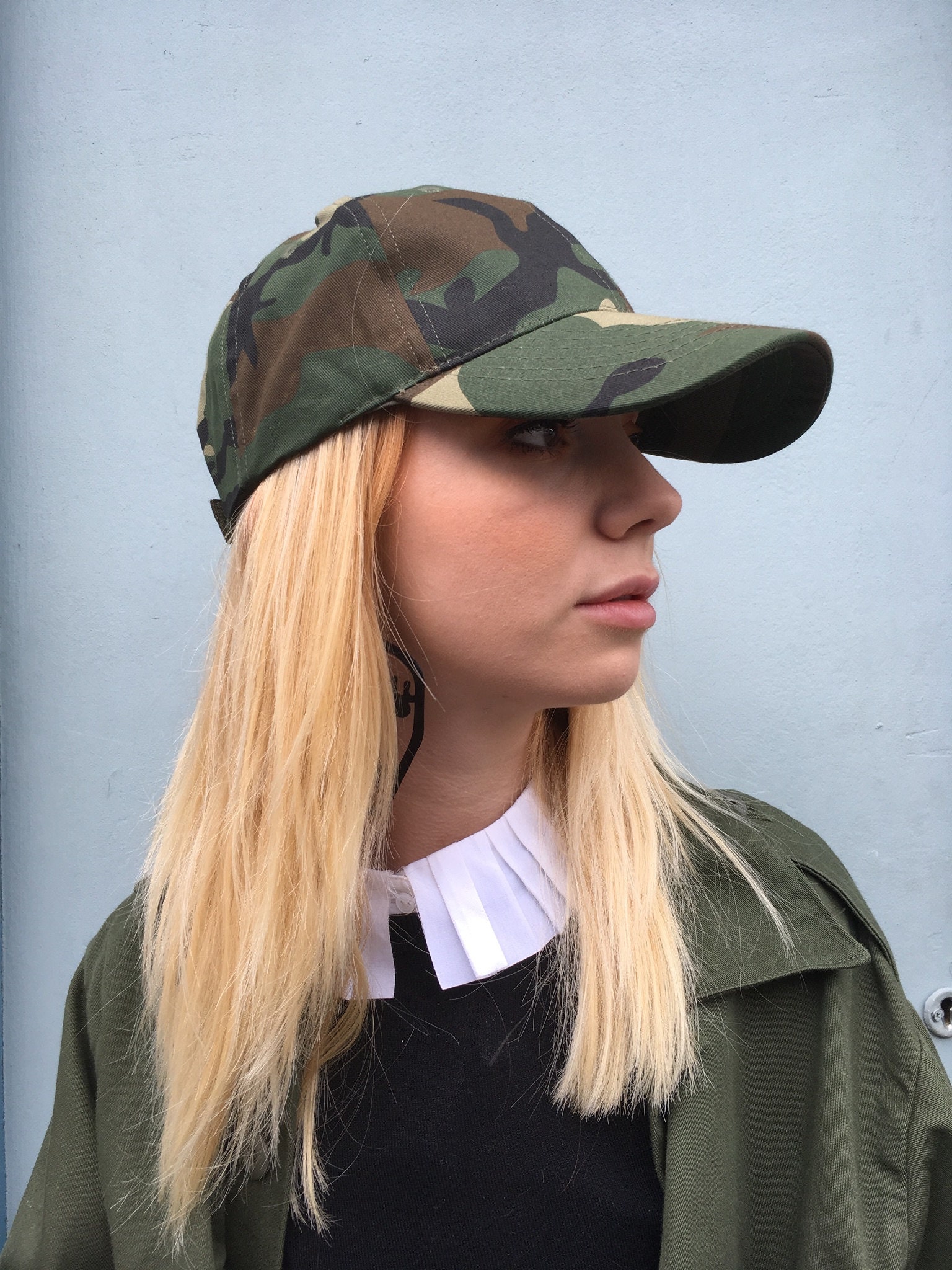 Camo Baseball Cap 100% Baumwolle Camouflage Cap, Einheitsgröße Unisex von ChaChaChaStore