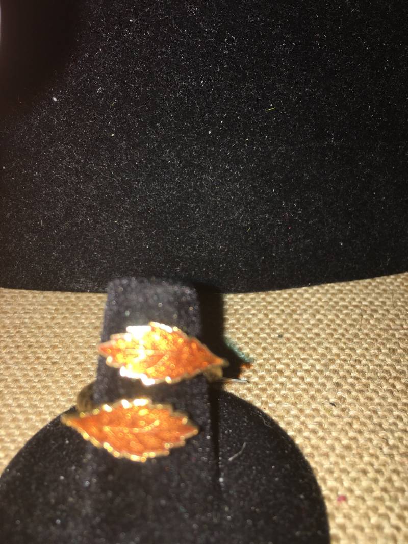 Vintage Emaille Rost Blatt Verstellbar Ring Vintage Emaille Rost Blatt Verstellbar Ring von ChaDavidVintage