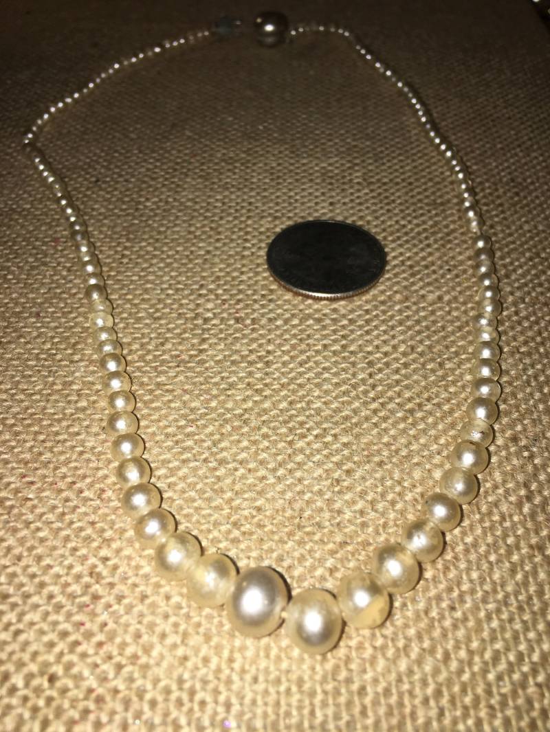 Vintage Off White Perlenkette, Reparatur Oder Umnutzung von ChaDavidVintage
