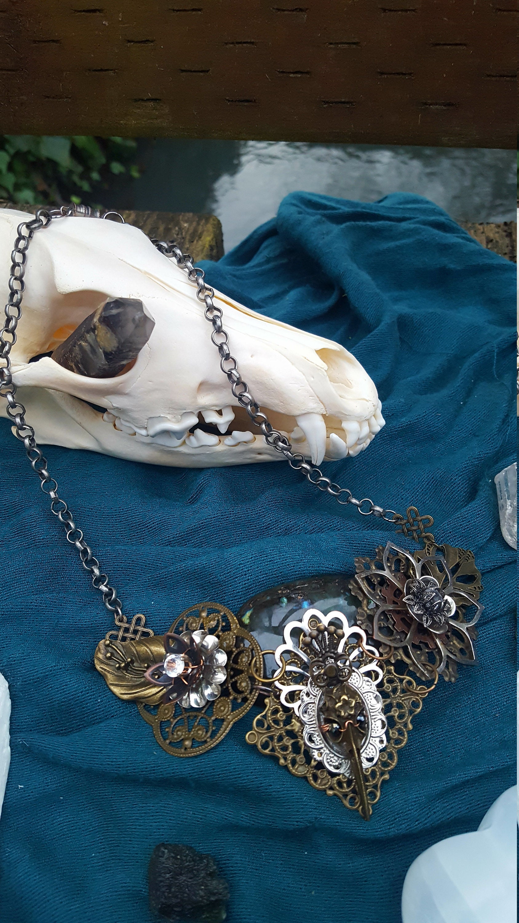 Von Der Natur Inspirierte Statement-Kette Von Der Natur Inspirierte Statement-Kette von ChachisHaberdashery