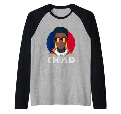 Herren Tschad, Chadian Flagge, Chad Boy, African Boy, Chadian Teen Raglan von Chad Flag Gifts for Chadian Teens & Boys