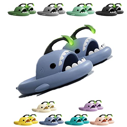 Chagoo Angler Fish Slides, Cloud Shark Slides, Premium Anglerfish Shark Slides - Glow in the Dark (42-43 EU), Blau, (CASECW3329) von Chagoo