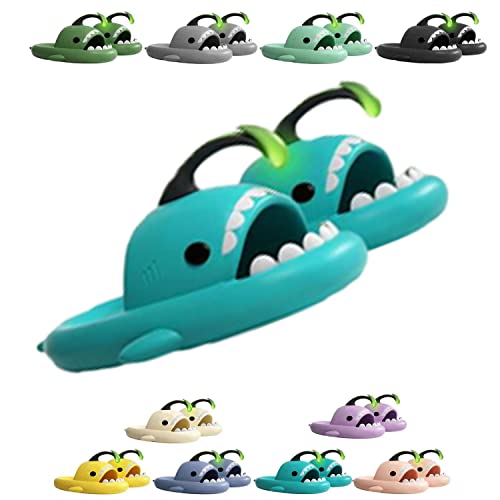 Chagoo Angler Fish Slides, Cloud Shark Slides, Premium Anglerfish Shark Slides - Glow in the Dark (Bright Blue, 40-41 EU), CASECW3329 von Chagoo