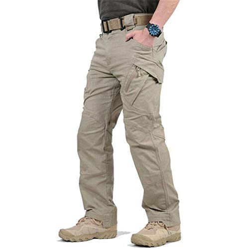 Chagoo 2021 Upgraded Tactical Waterproof Pants, Mens Waterproof Hiking Tactical Trousers for Combat Outdoor Hiking Kakki XL von Chagoo